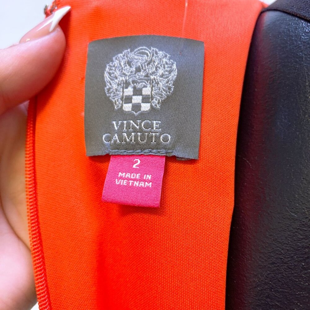 Vince Camuto Sleeveless Chevron Print Dress 2 - Picture 5 of 6